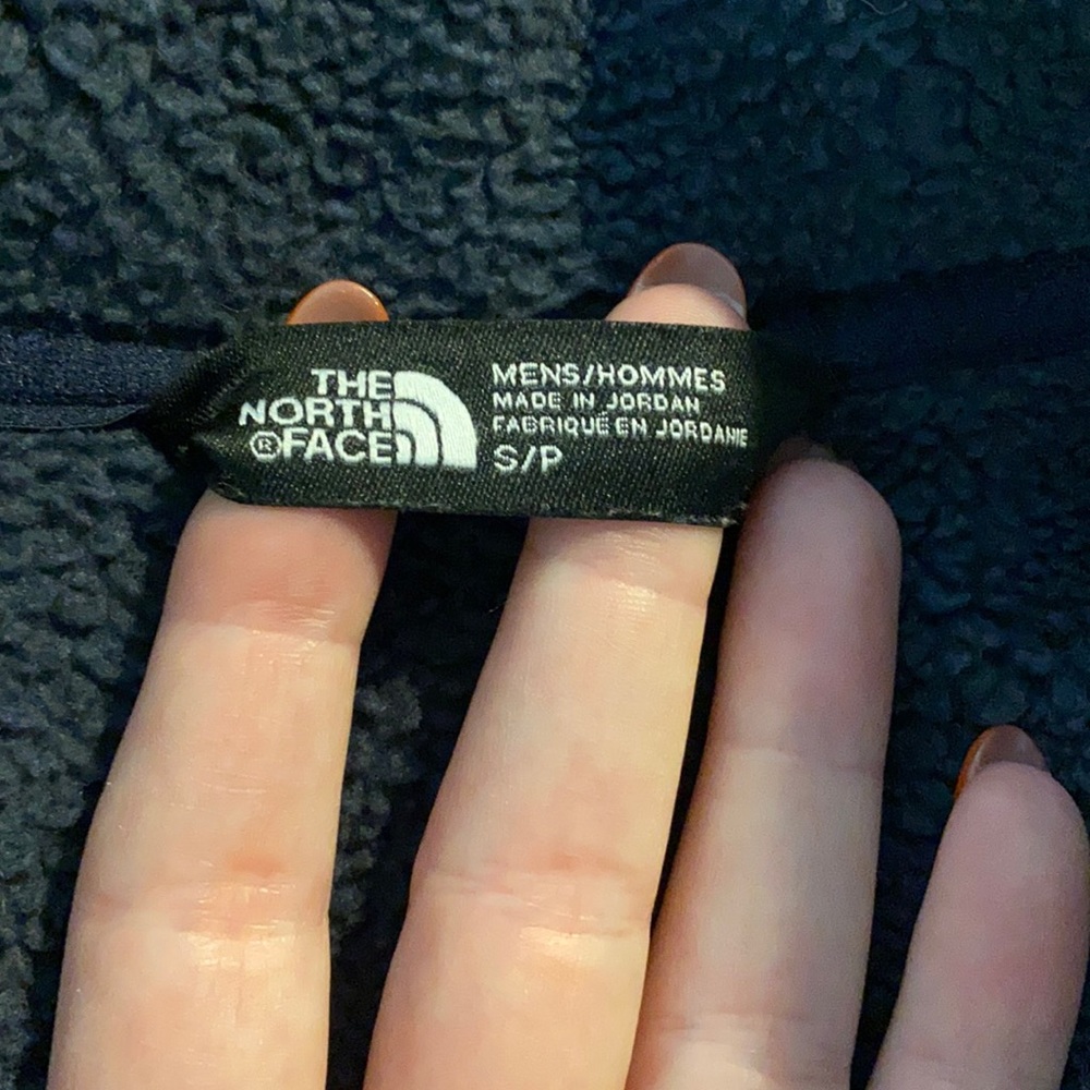 Navy Blue North Face fleece zip up - Picture 4 of 5
